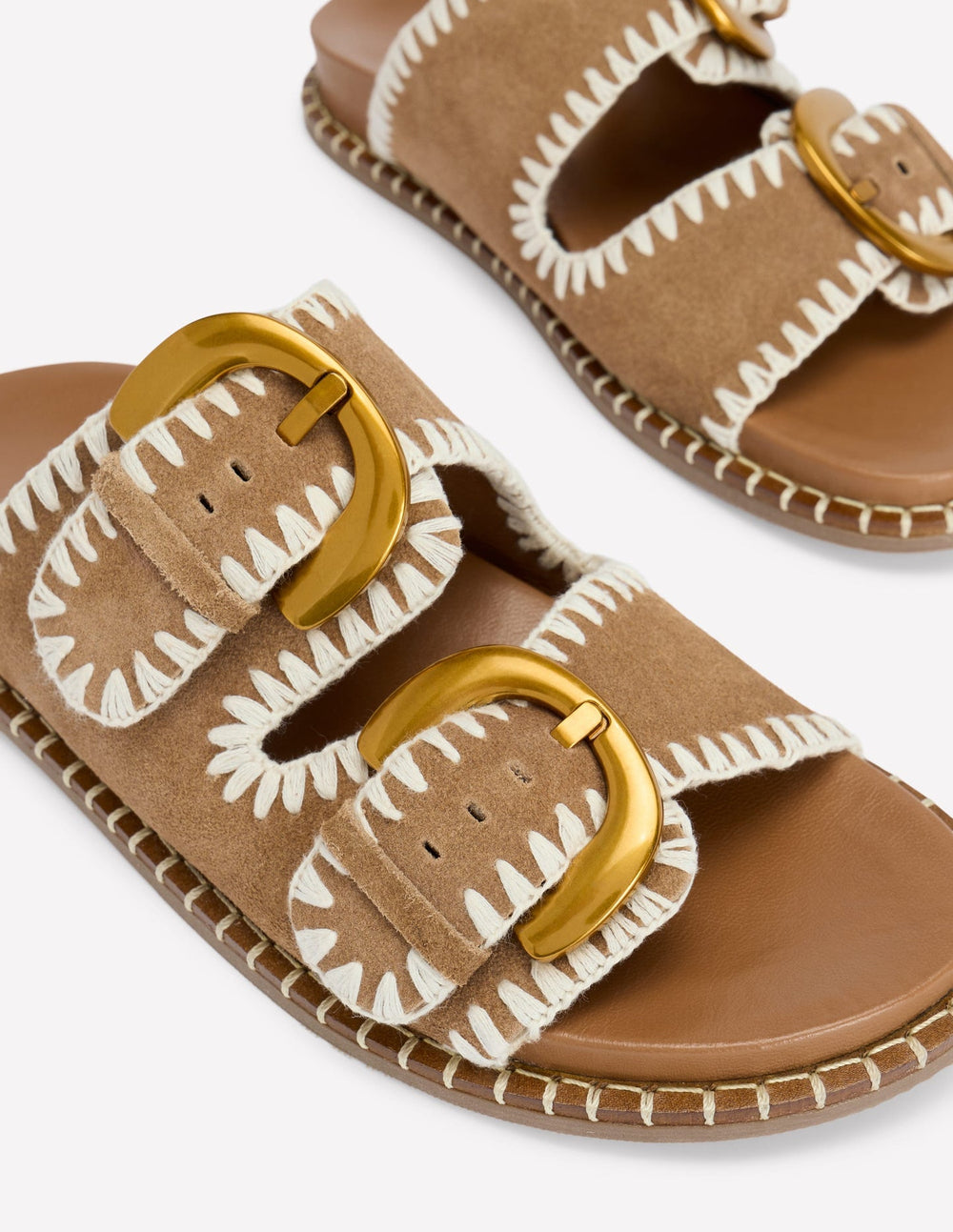 Alberta Footbed Sandals - Tan