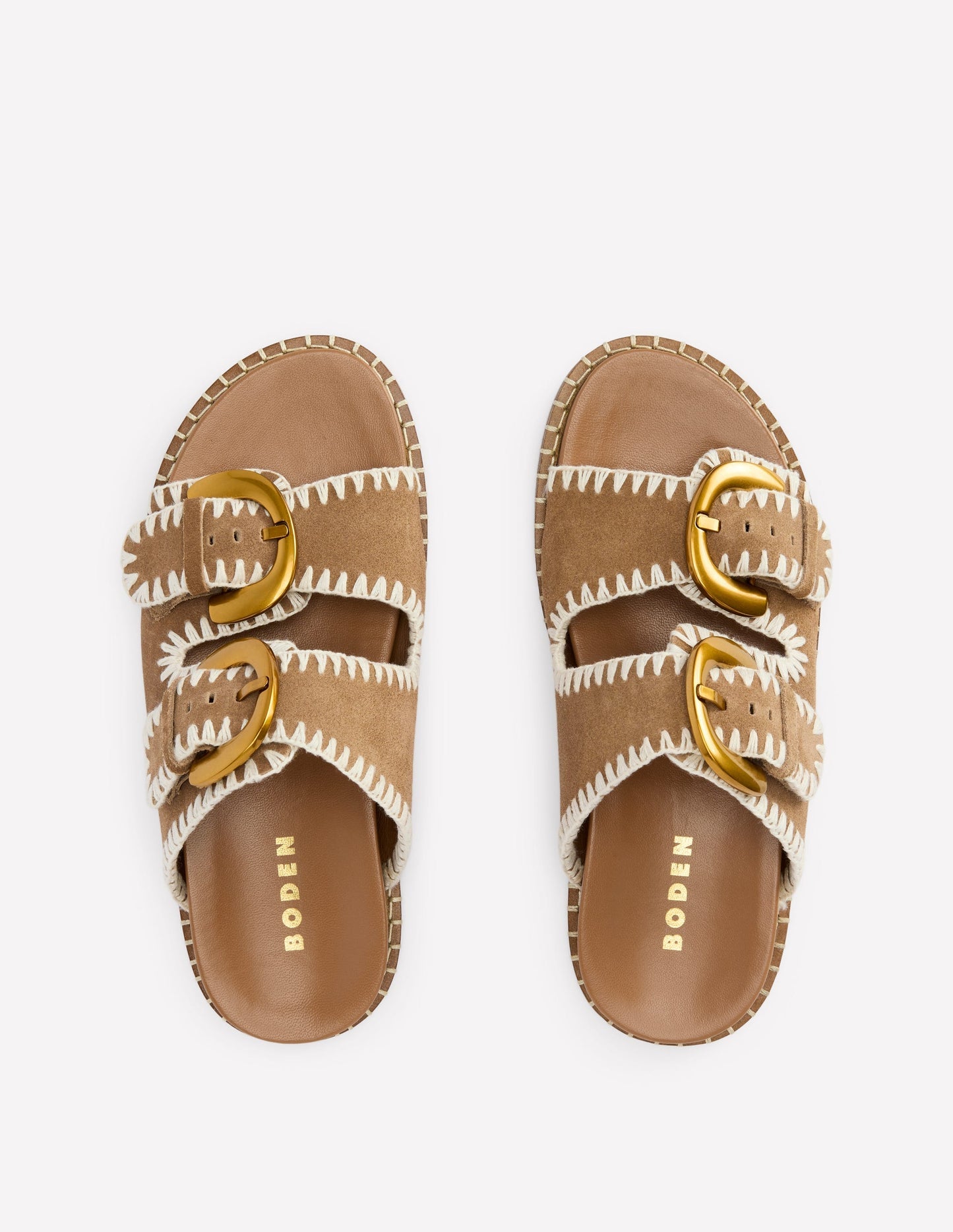 Alberta Footbed Sandals - Tan