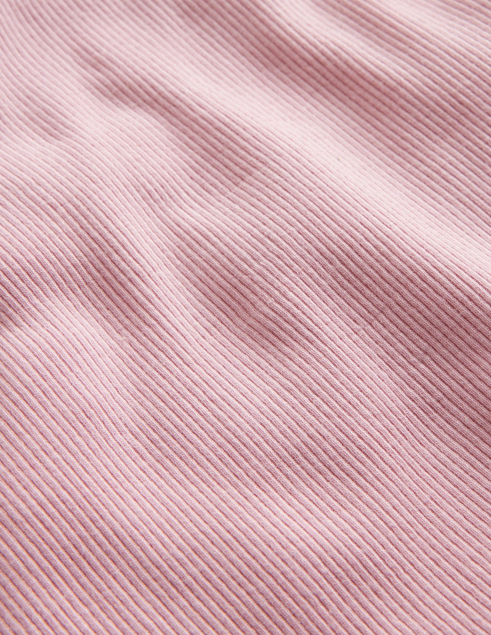 Ribbed Lace Trim Tank Top - French Pink