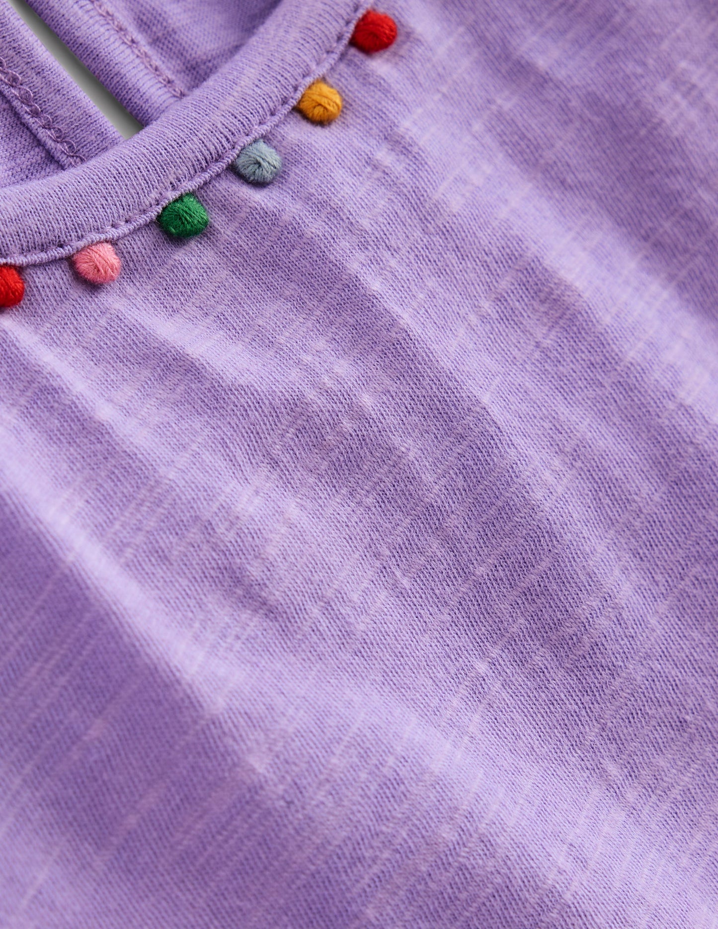 Ali Puff Sleeve Pom T-shirt - Lavender Purple