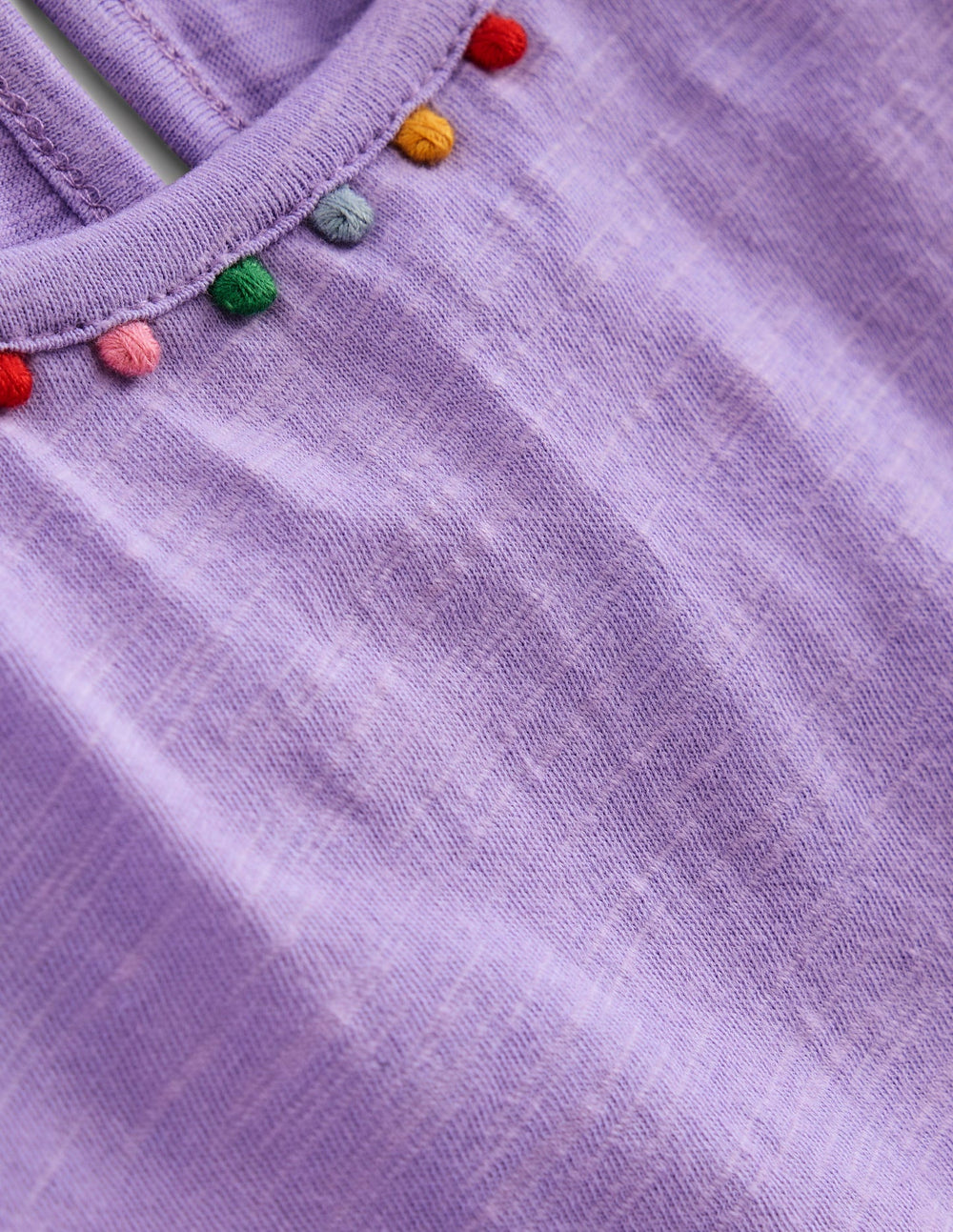 Ali Puff Sleeve Pom T-shirt - Lavender Purple
