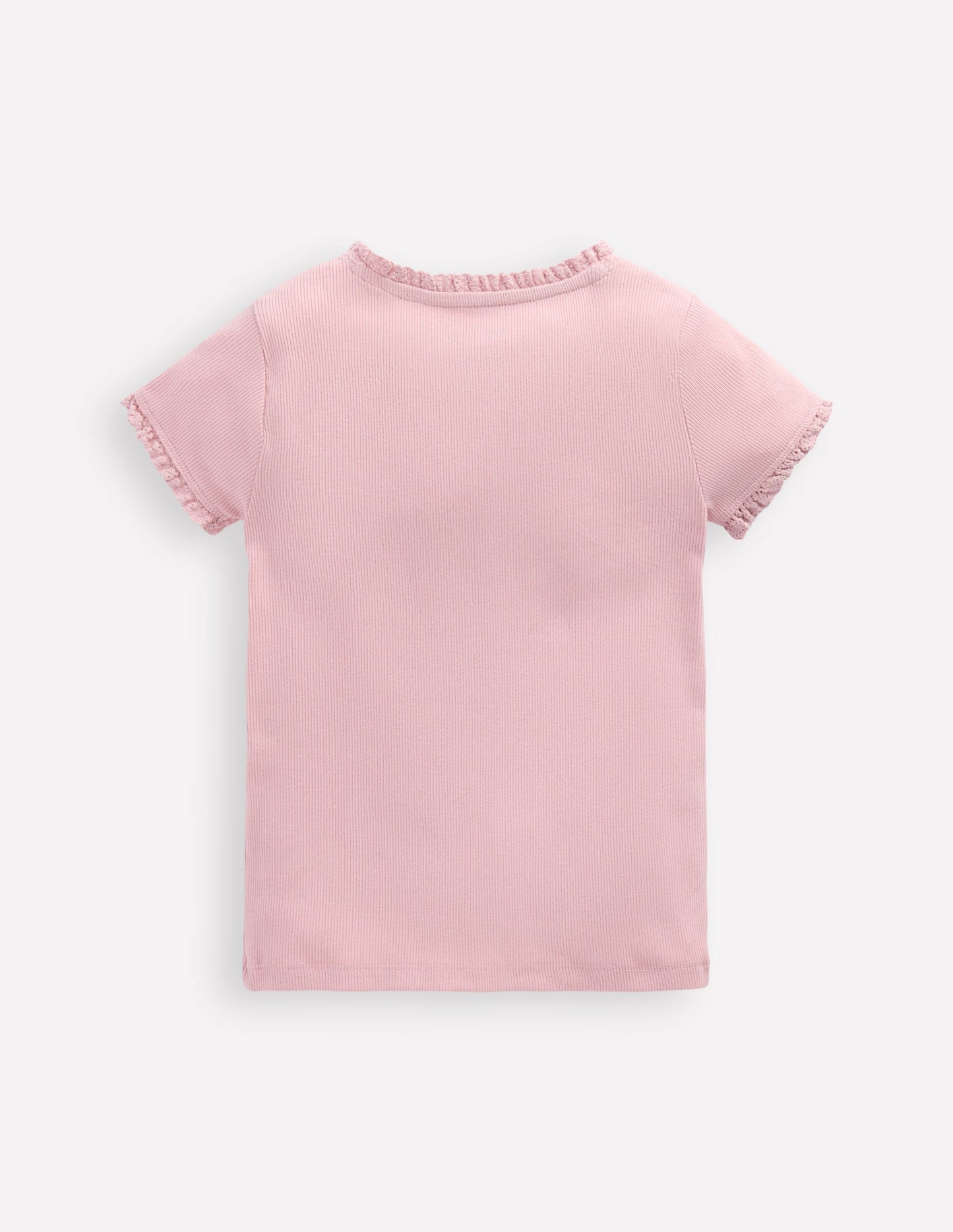 Short Sleeve Ribbed T-shirt - French Pink
