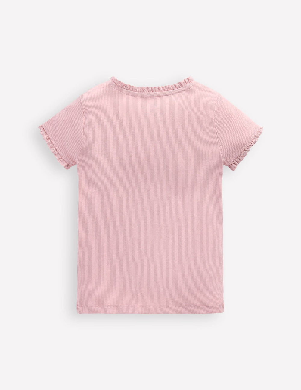 Short Sleeve Ribbed T-shirt - French Pink