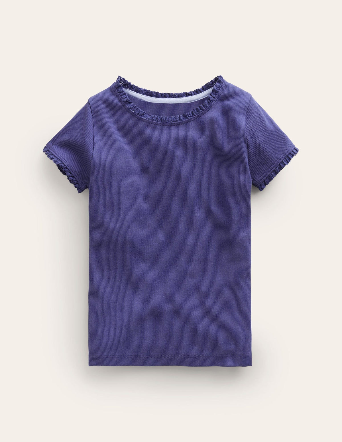 Short Sleeve Ribbed T-shirt - Starboard Blue