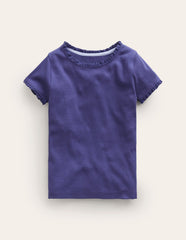 Short Sleeve Ribbed T-shirt - Starboard Blue