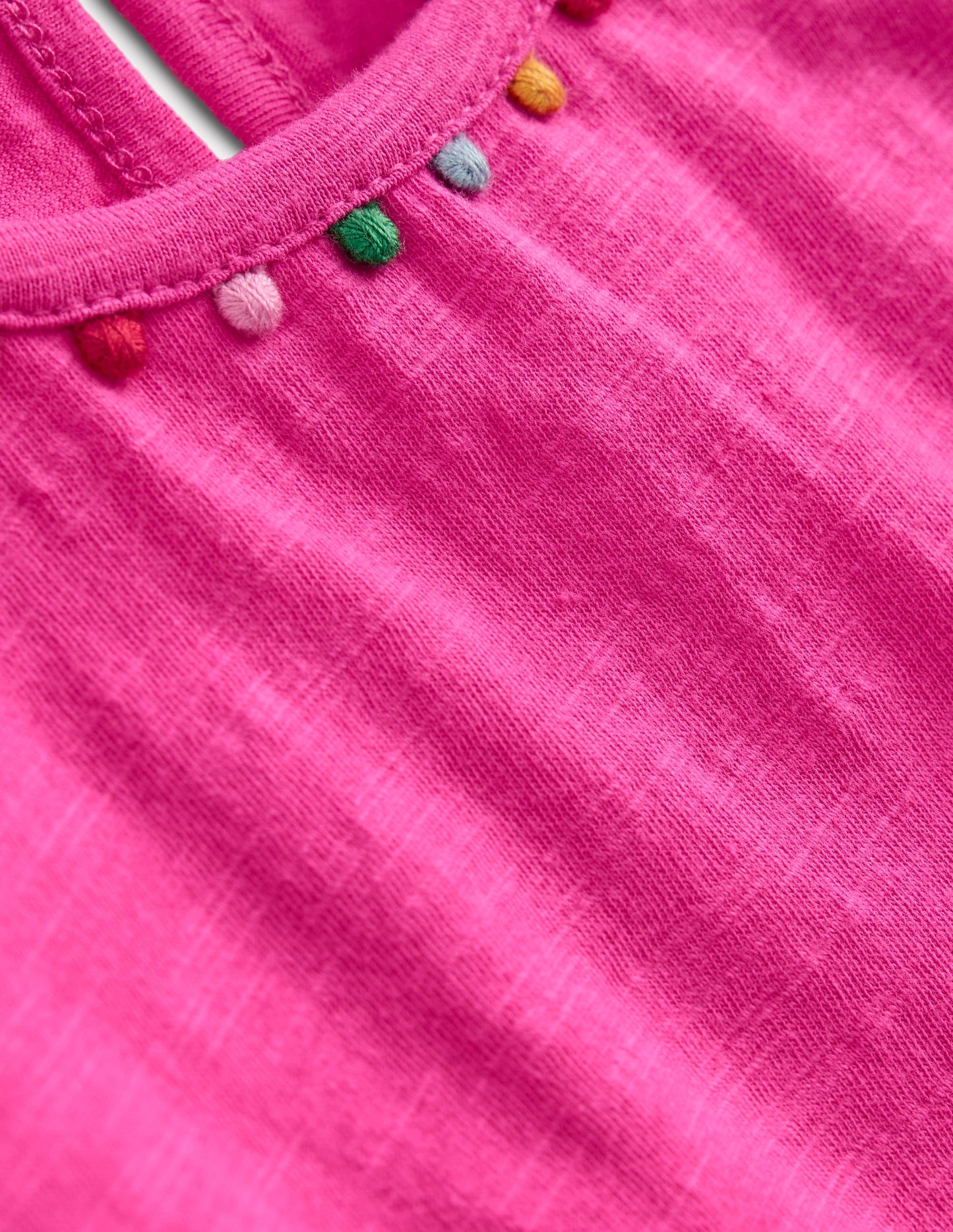 Ali Puff Sleeve Pom T-shirt - Flamingo Pink
