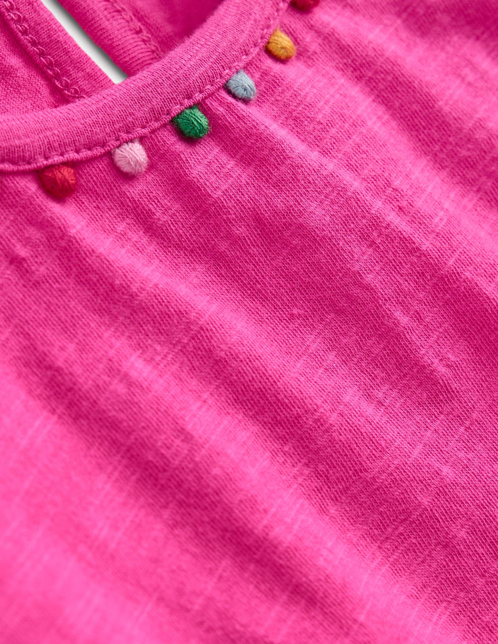 Ali Puff Sleeve Pom T-shirt - Flamingo Pink