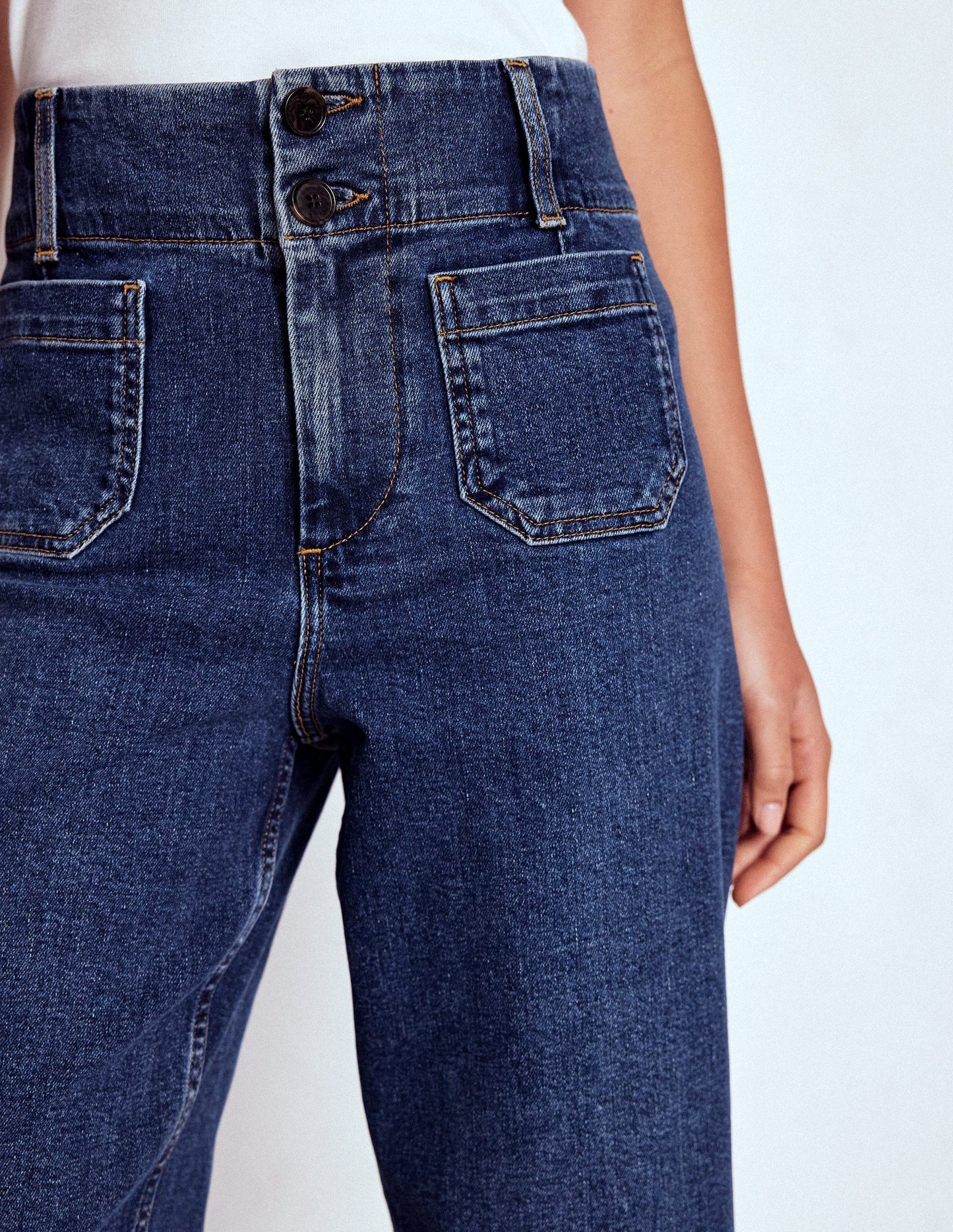 Patch Pocket Cropped Pants - Mid Vintage