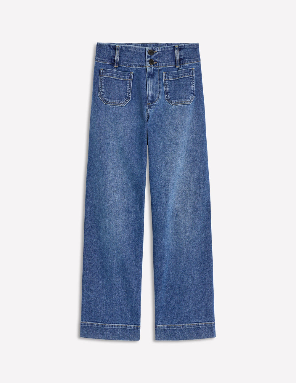 Patch Pocket Cropped Pants - Light Vintage