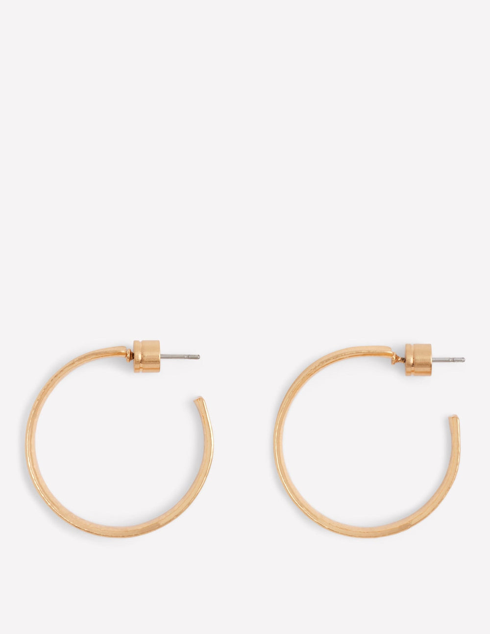Small Hammered Hoop Earrings - Gold