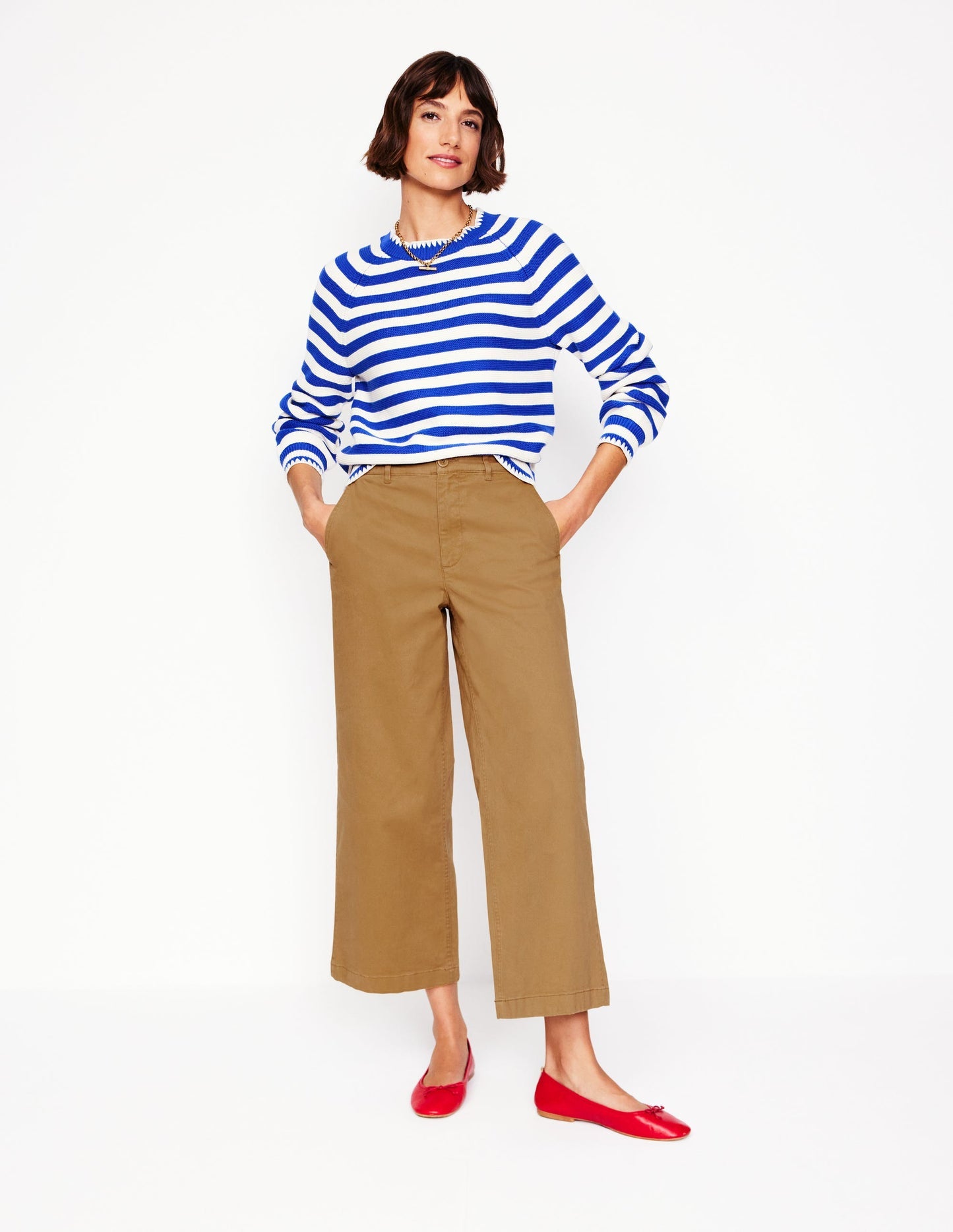 Barnsbury Crop Chino Pants - Hazelnut Brown
