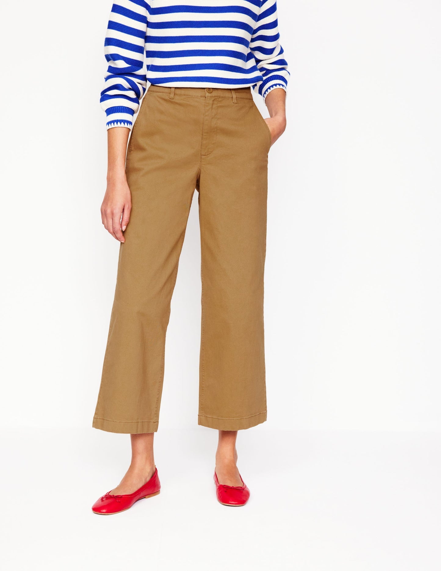 Barnsbury Crop Chino Pants - Hazelnut Brown