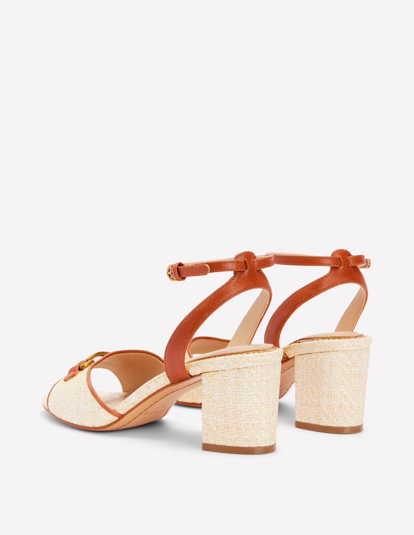 Iris Snaffle Block Heel Sandal - Natural