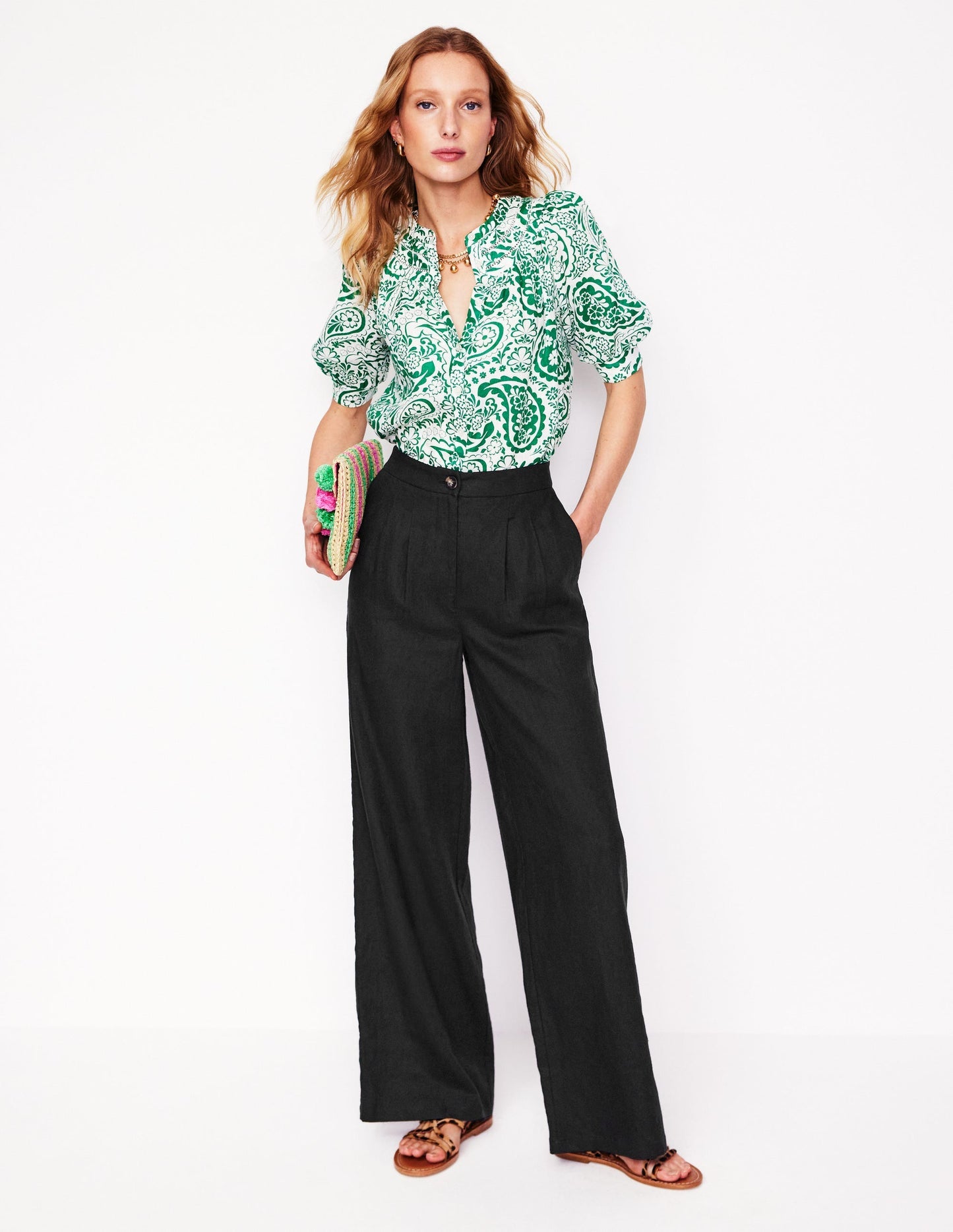 Dulwich Linen Pants - Black