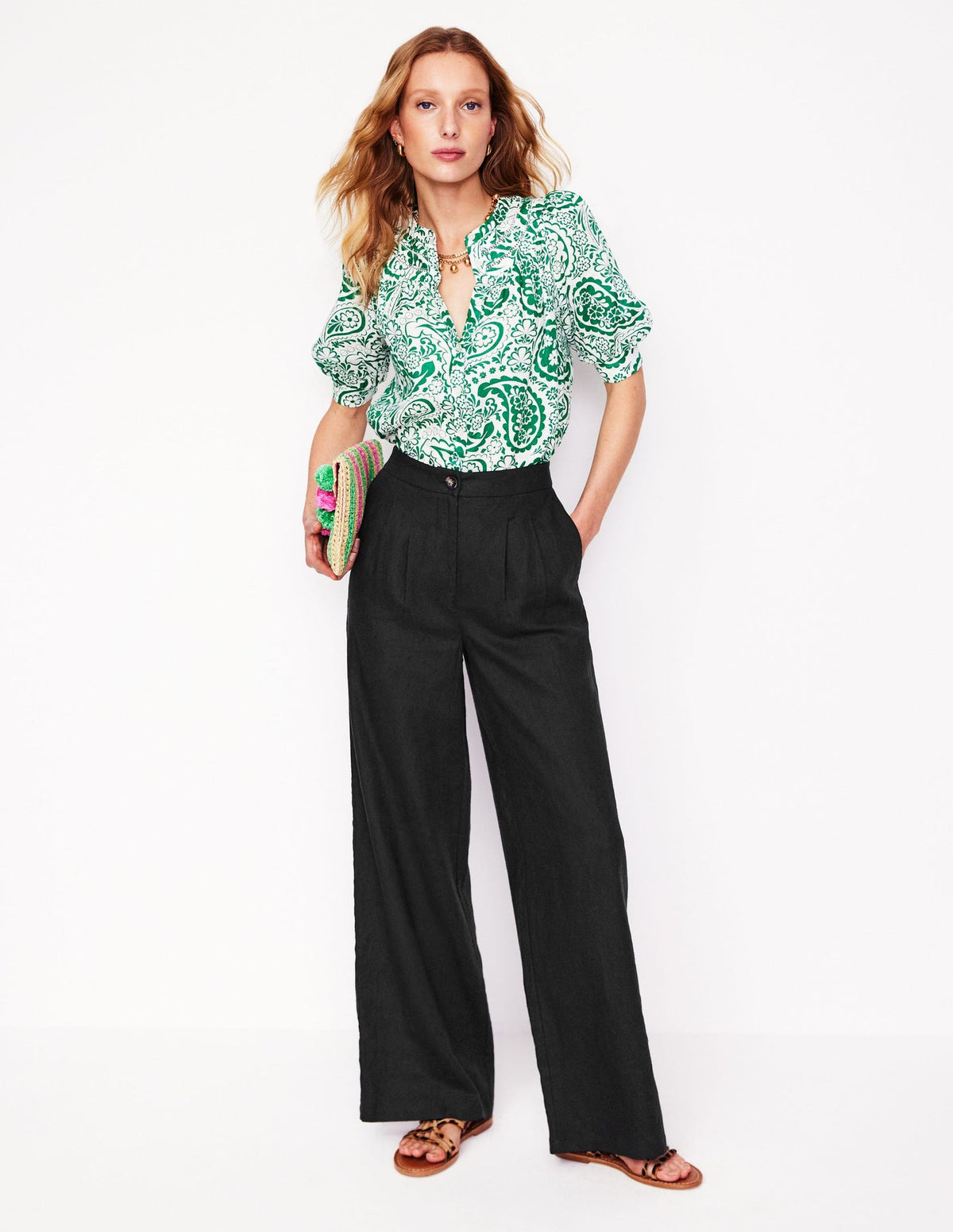 Dulwich Linen Pants - Black