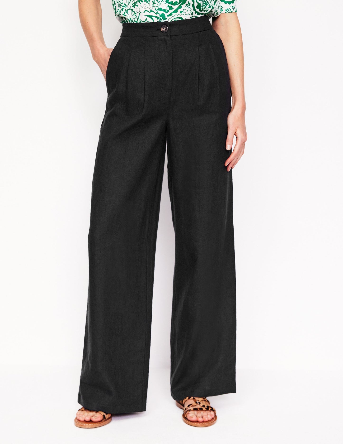 Dulwich Linen Pants - Black