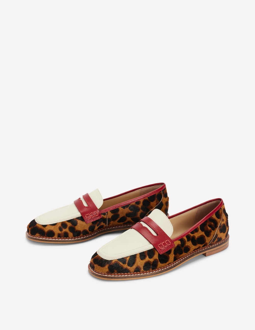 Nya Penny Loafers - Leopard Colourblock