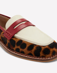 Nya Penny Loafers - Leopard Colourblock