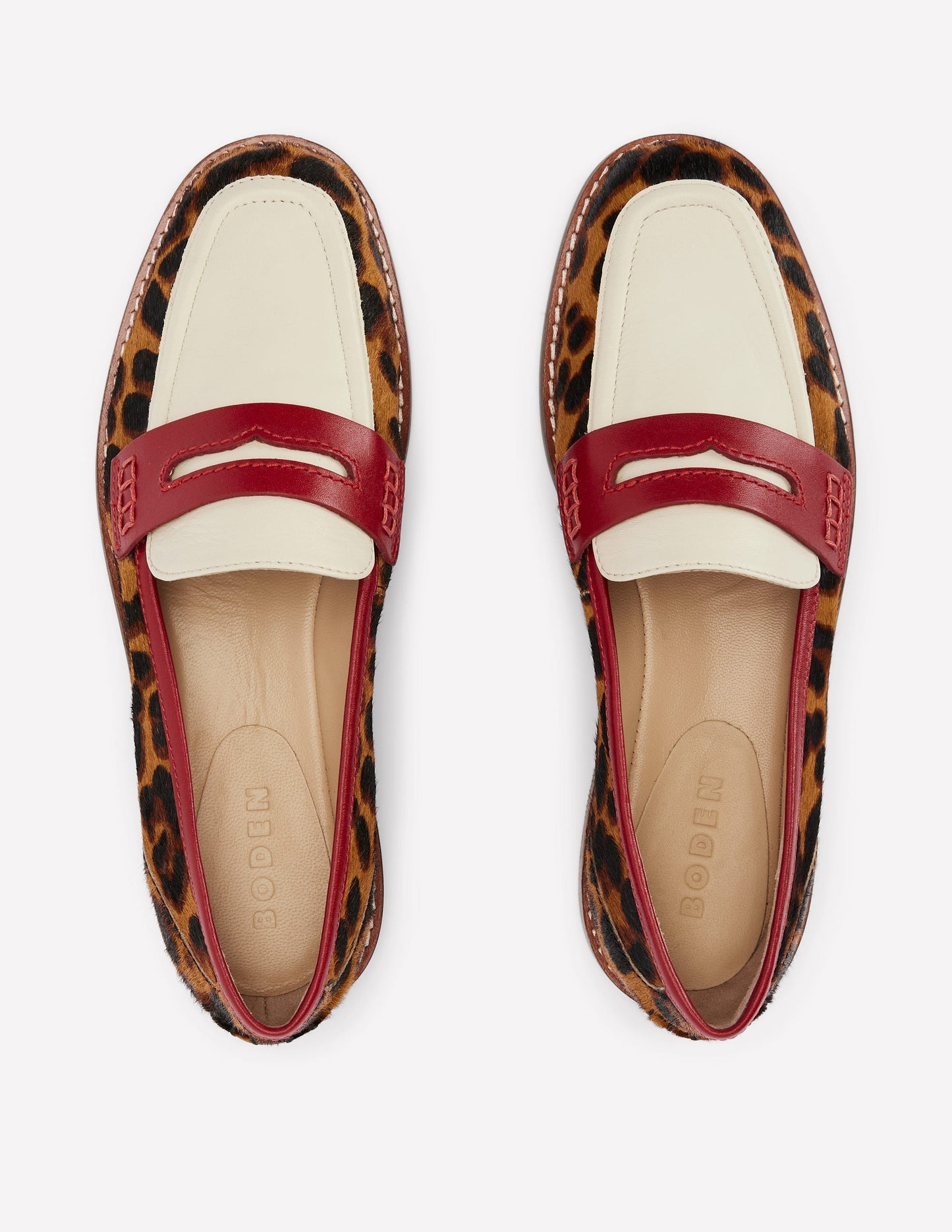 Nya Penny Loafers - Leopard Colourblock