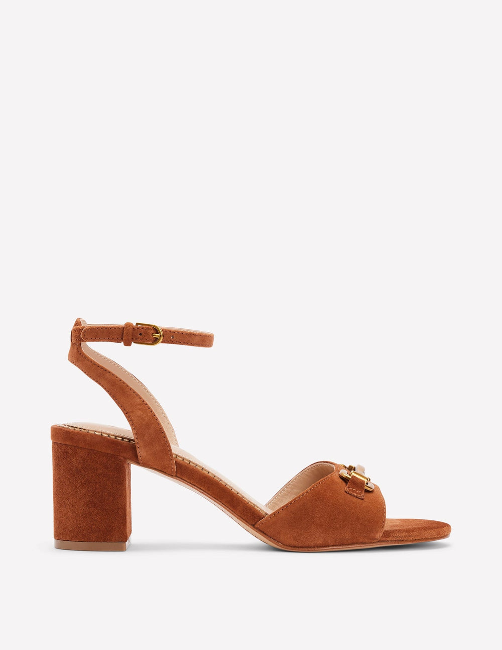 Iris Snaffle Block Heel Sandal - Tan