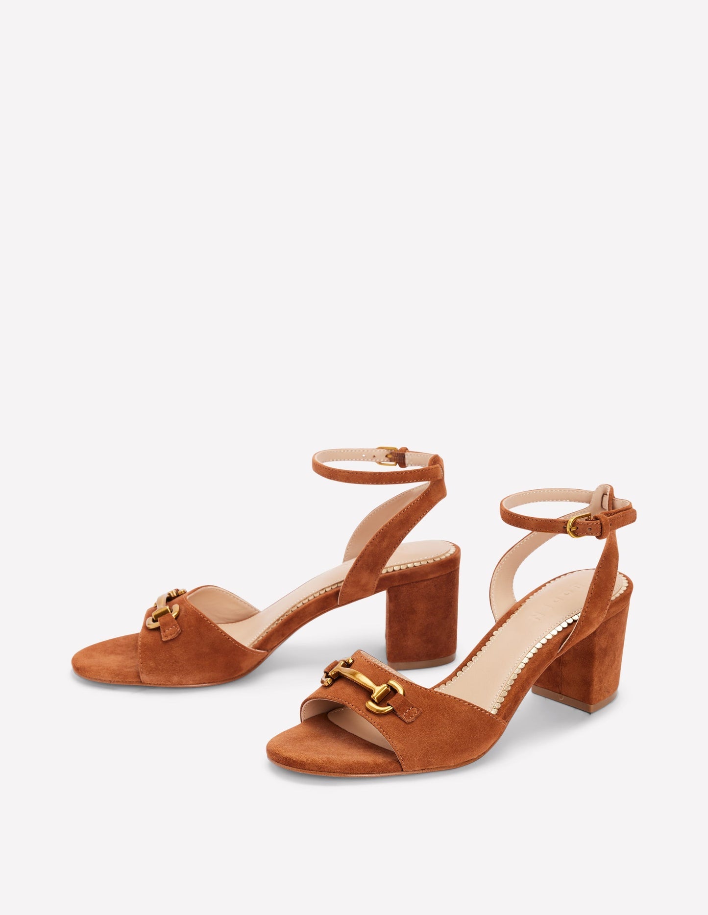 Iris Snaffle Block Heel Sandal - Tan