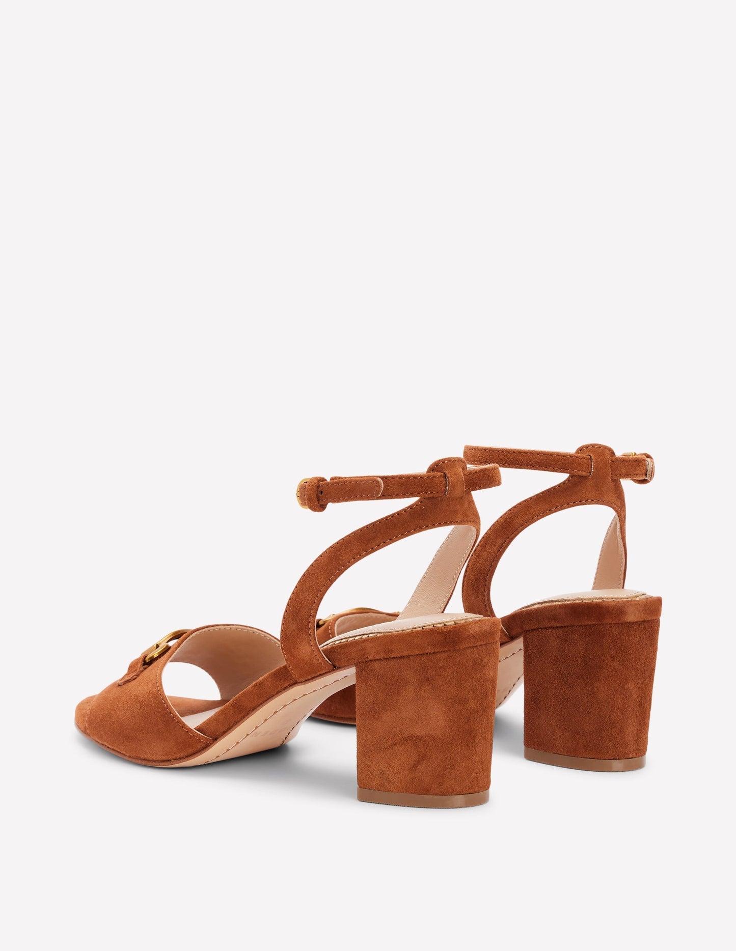 Iris Snaffle Block Heel Sandal - Tan