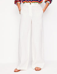Westbourne Linen Pants - White
