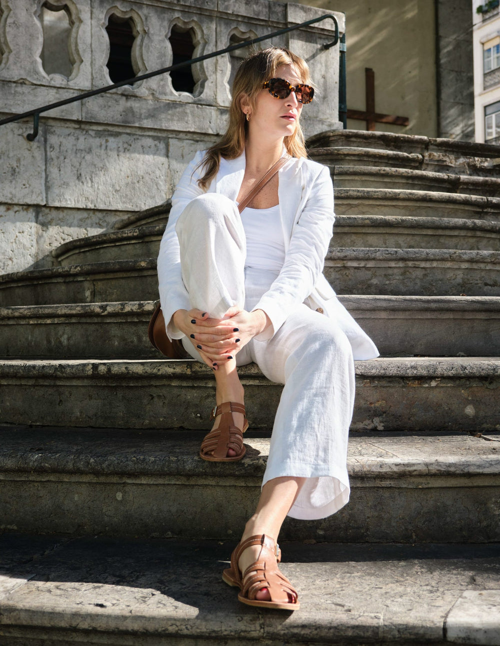 Westbourne Linen Pants - White