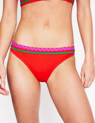 Porto Bikini Bottoms - Fire Red Rik Rak