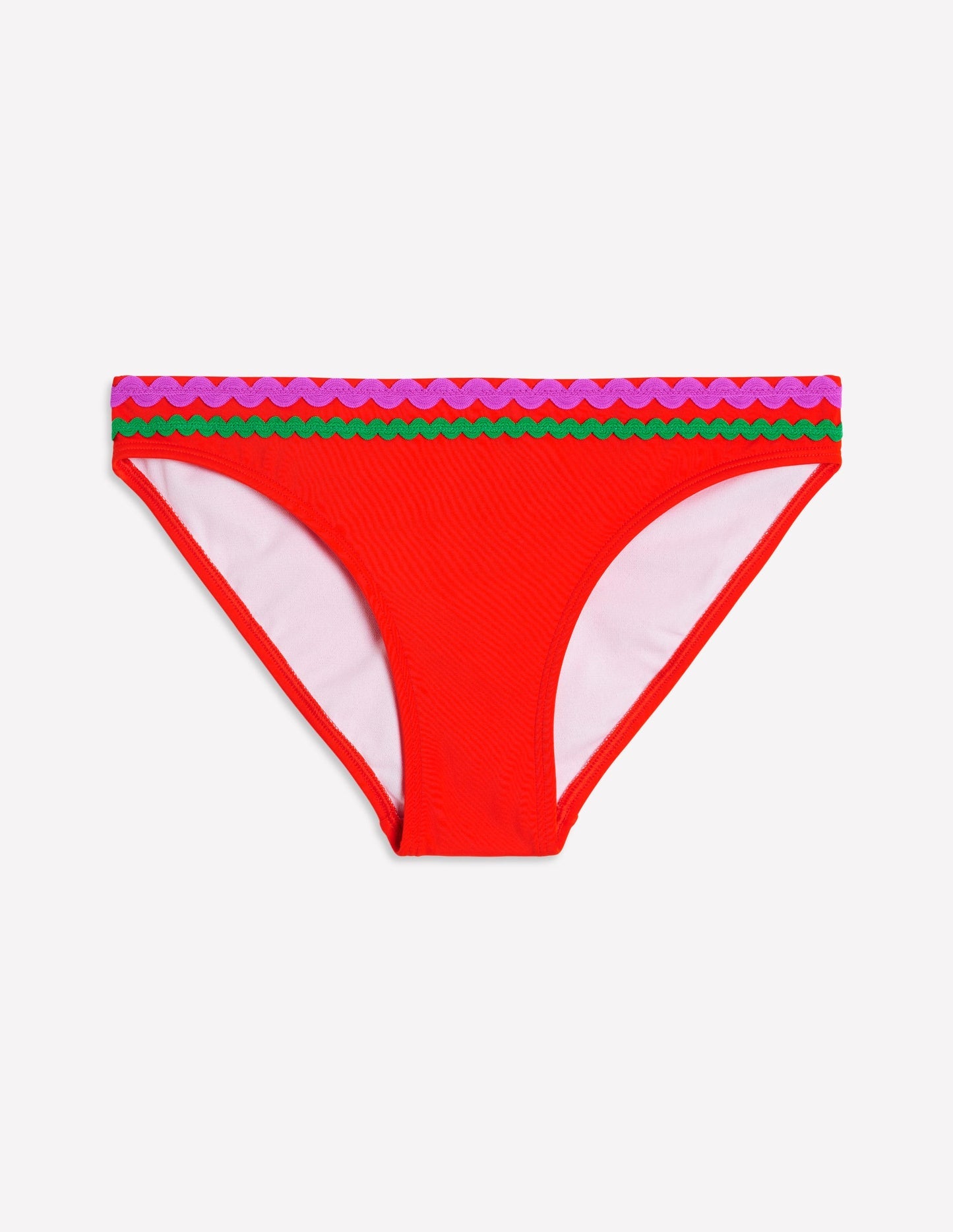 Porto Bikini Bottoms - Fire Red Rik Rak