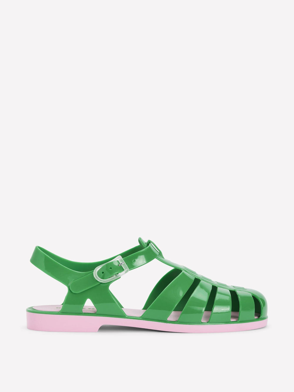 Jelly Shoe - Rich Emerald/ Soft Pink