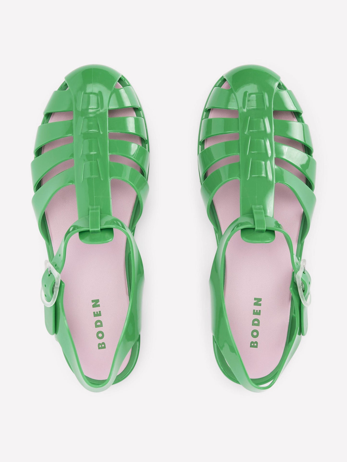 Jelly Shoe - Rich Emerald/ Soft Pink