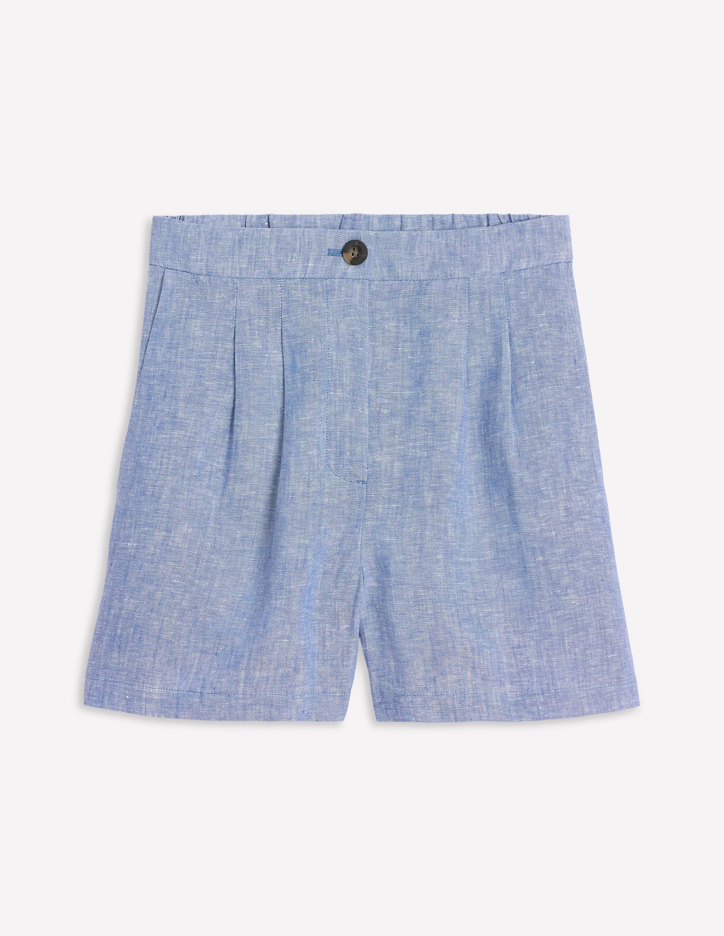 Dulwich Linen Shorts - Grey Blue Chambray