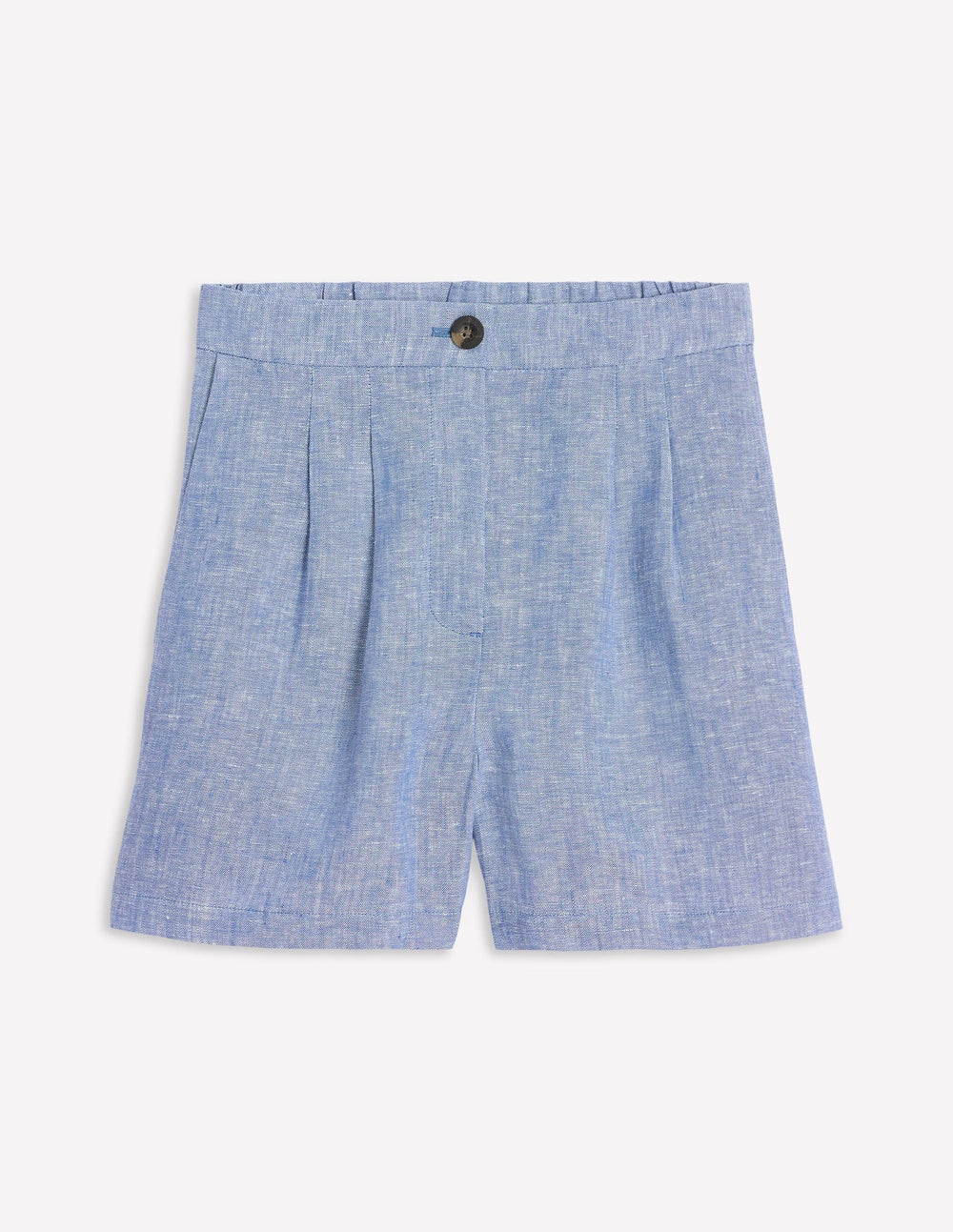 Dulwich Linen Shorts - Grey Blue Chambray