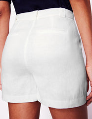 Westbourne Linen Shorts - White