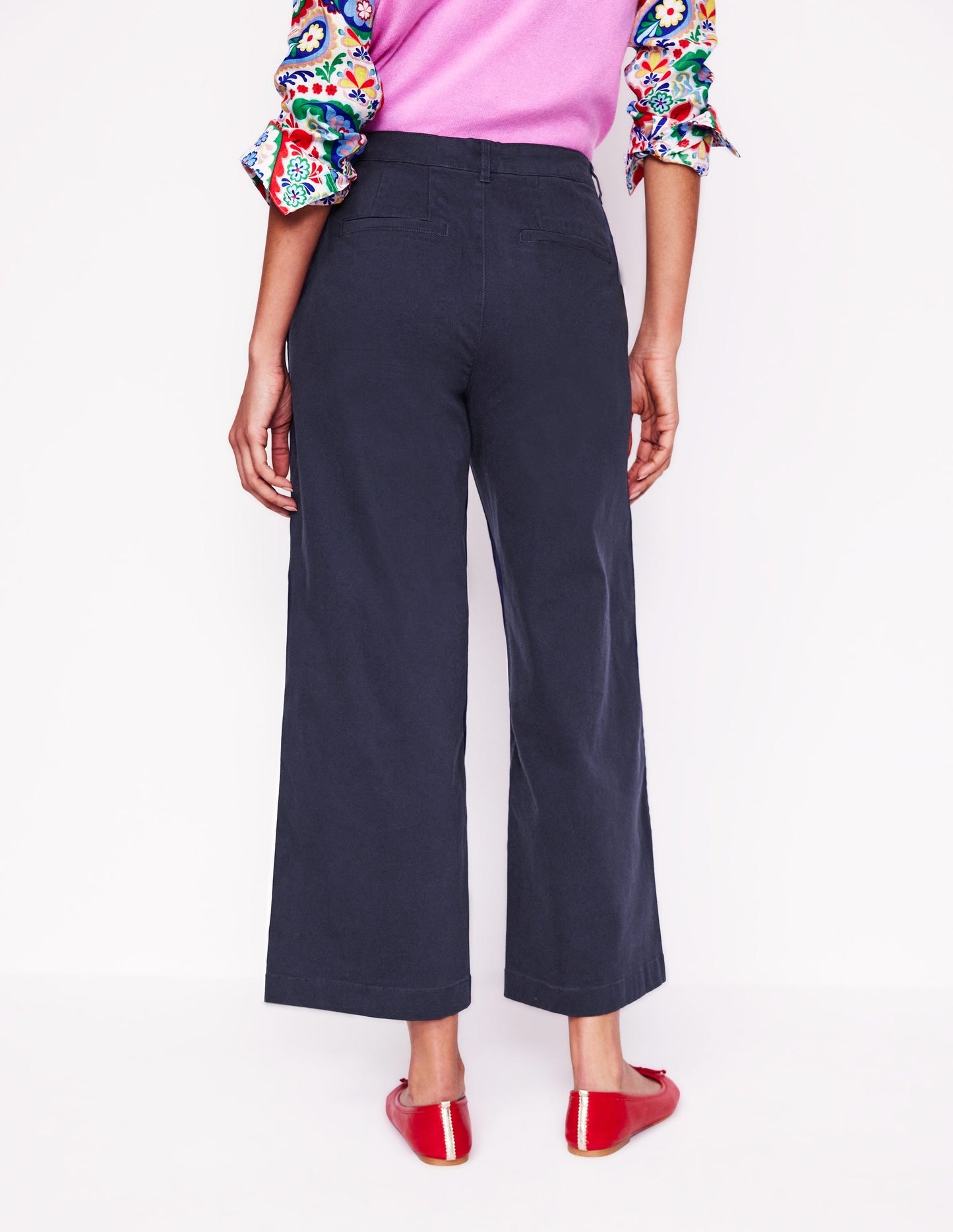 Barnsbury Crop Chino Pants - Navy