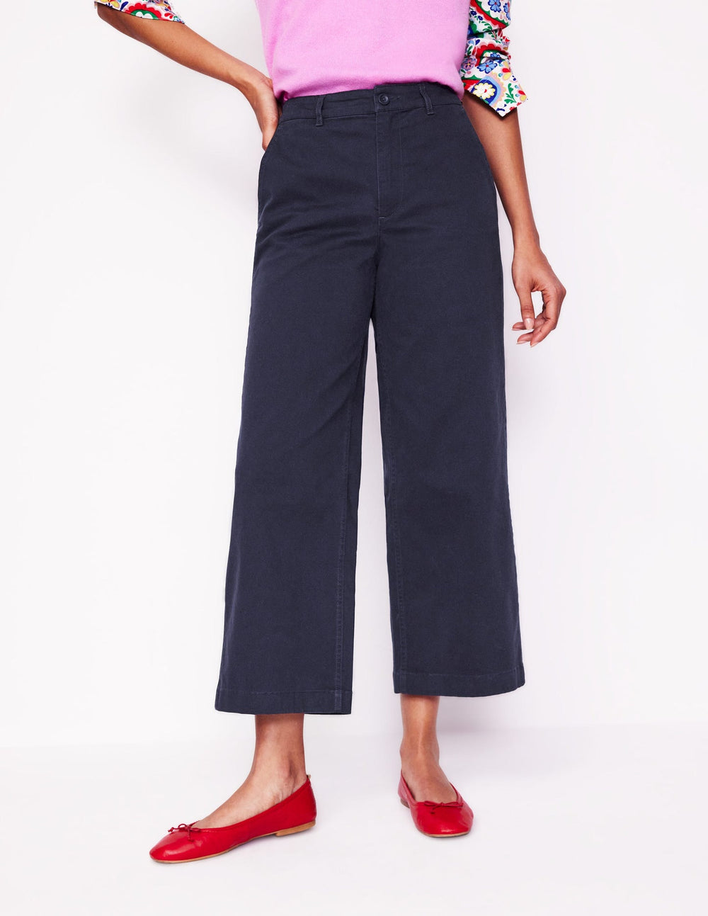 Barnsbury Crop Chino Pants - Navy