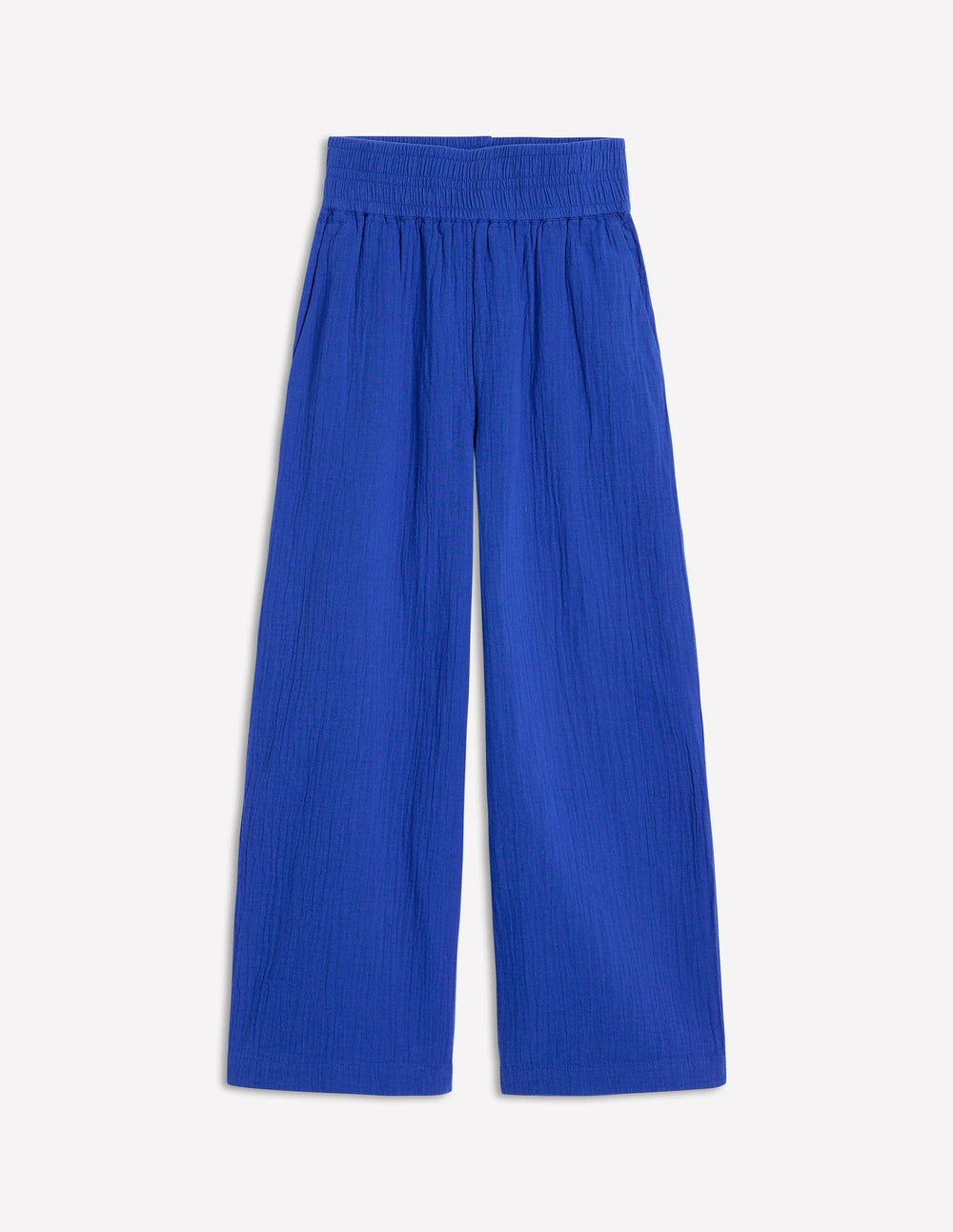 Cropped Double Cloth Pants - Bright Blue