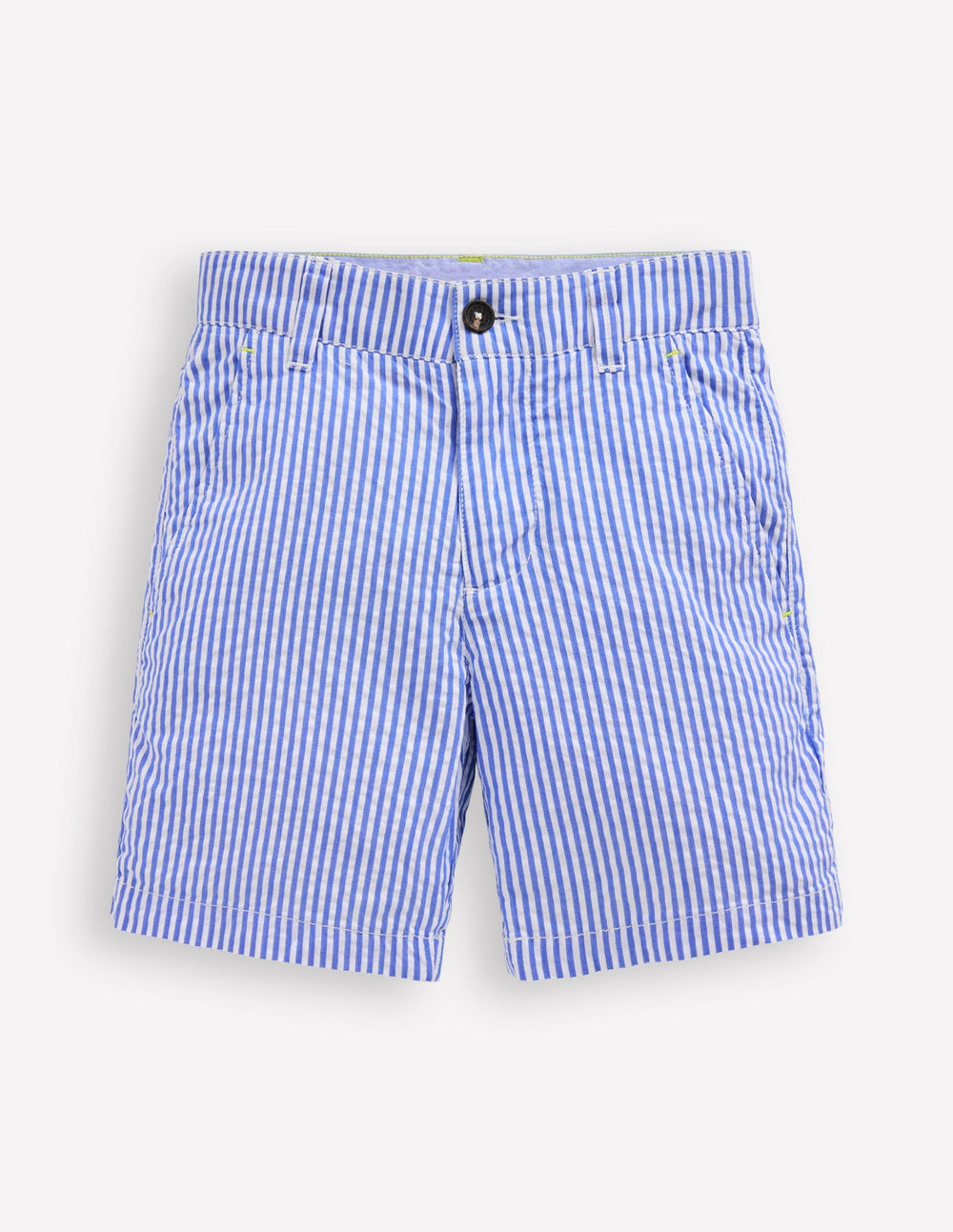 Seersucker Shorts - Blue Ticking Stripe