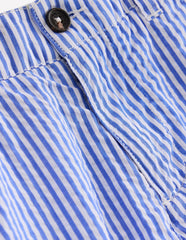 Seersucker Shorts - Blue Ticking Stripe
