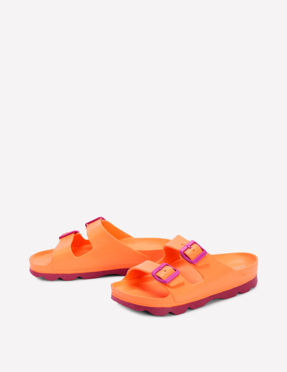 Lyla Double Buckle Sliders - Orange