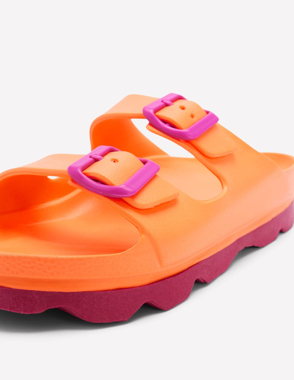 Lyla Double Buckle Sliders - Orange