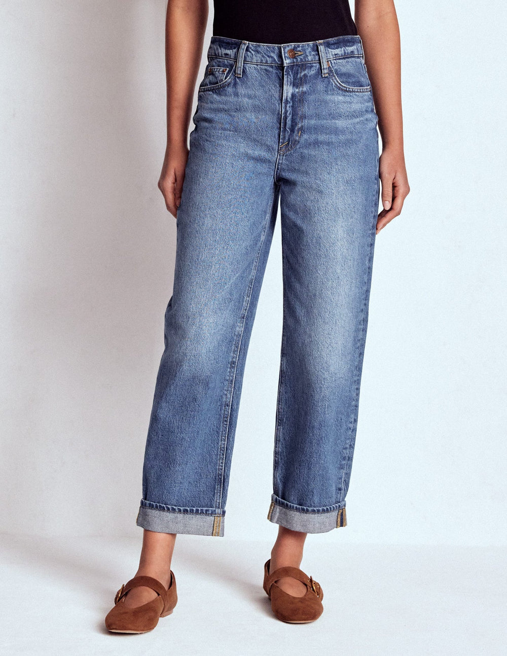 Mid Rise Relaxed Jeans - Mid Vintage