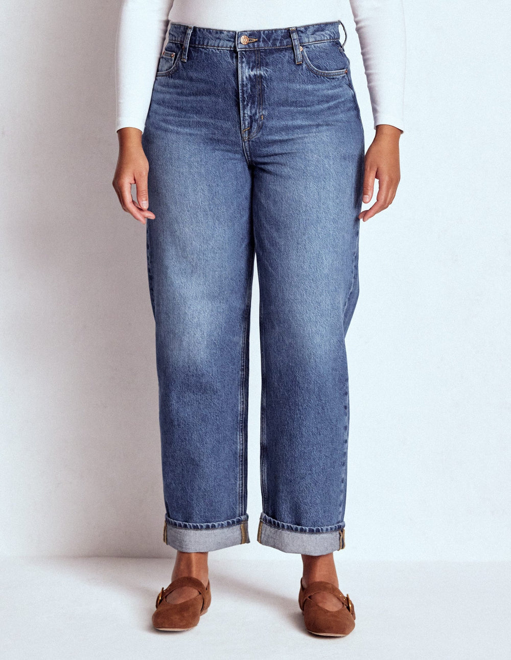 Mid Rise Relaxed Jeans - Mid Vintage