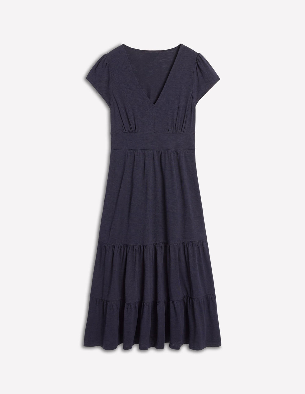 Eloise Tiered Jersey Dress - Navy