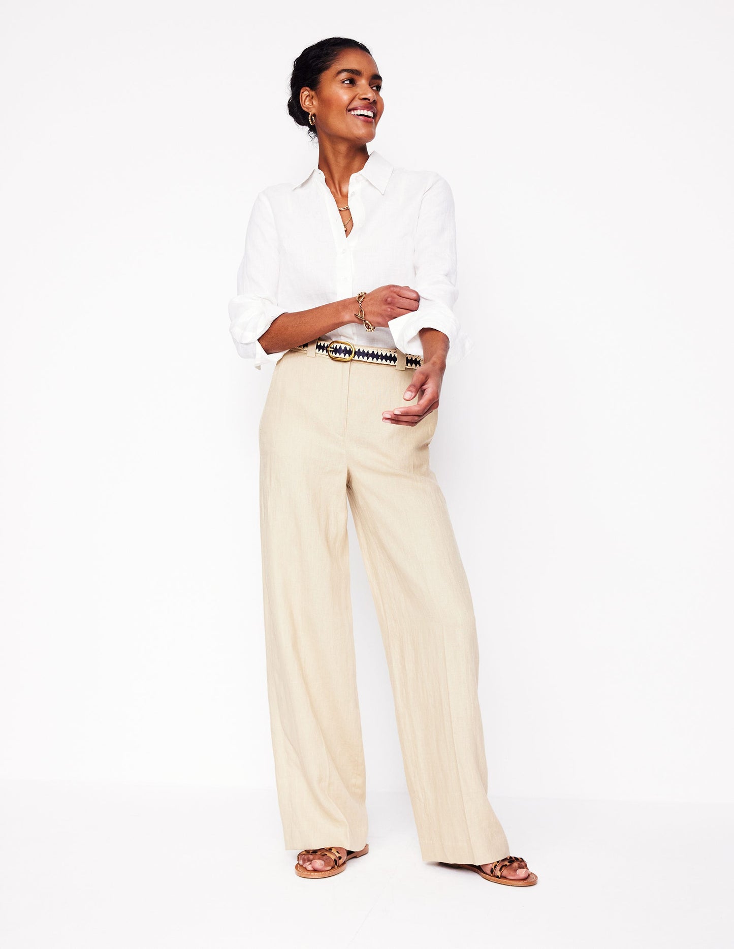 Westbourne Linen Pants - Oatmeal