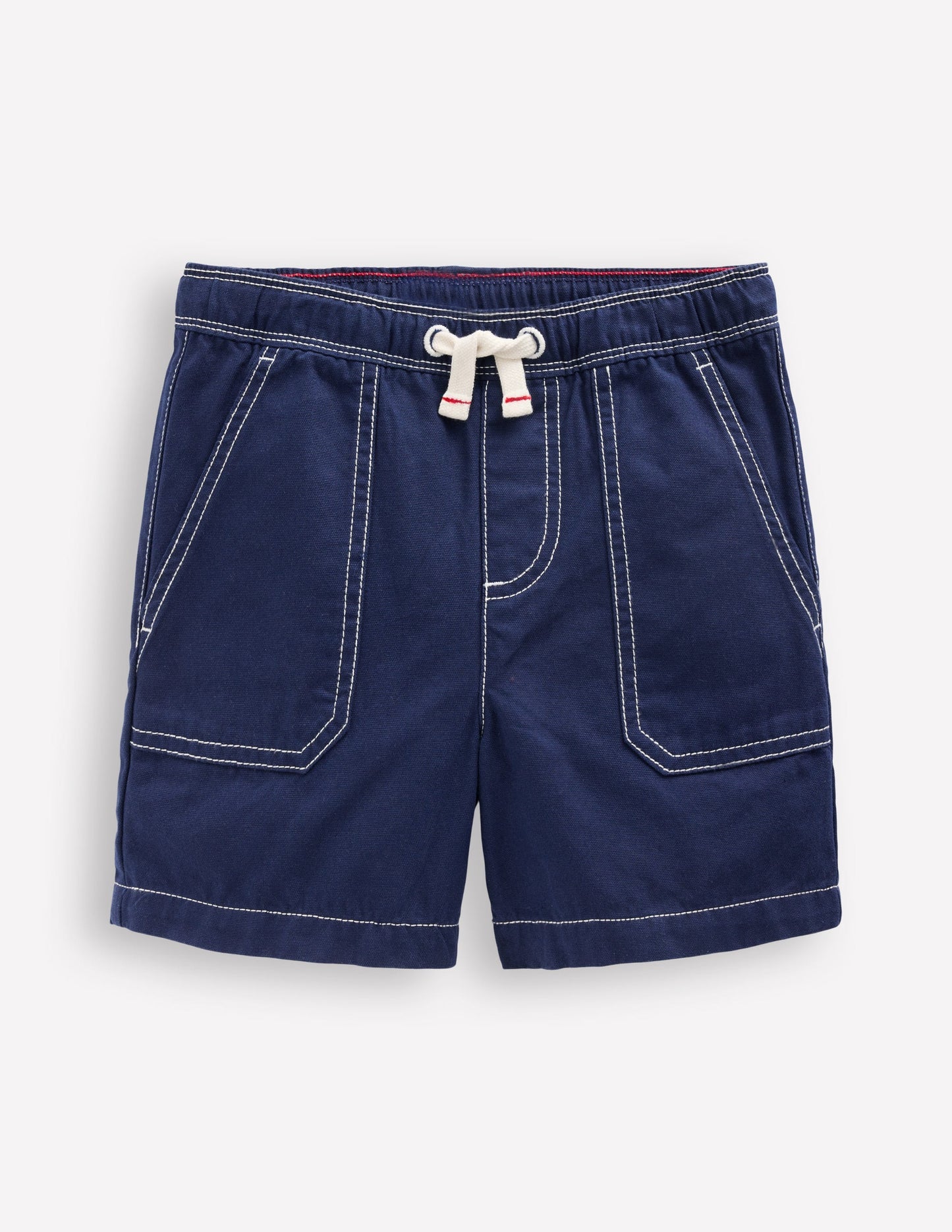 Pull - On Cotton Shorts - Navy