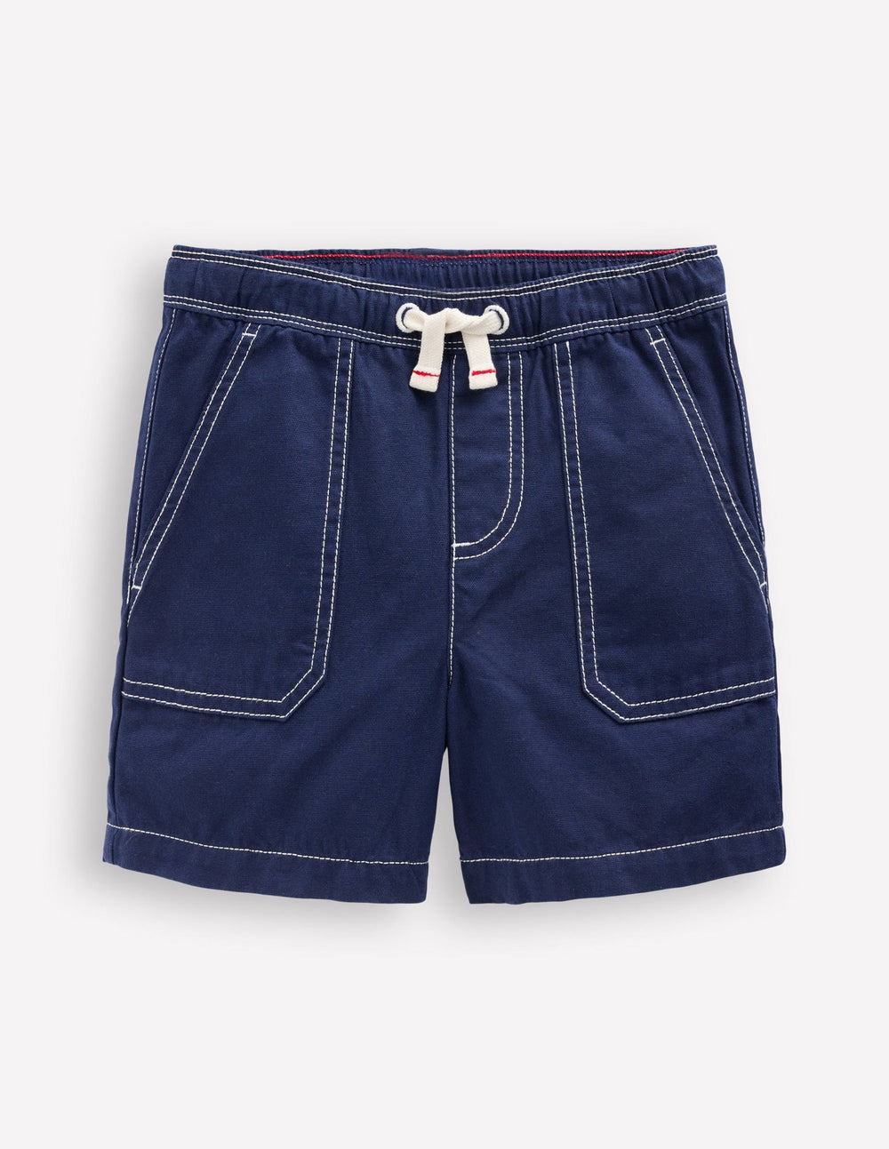 Pull - On Cotton Shorts - Navy