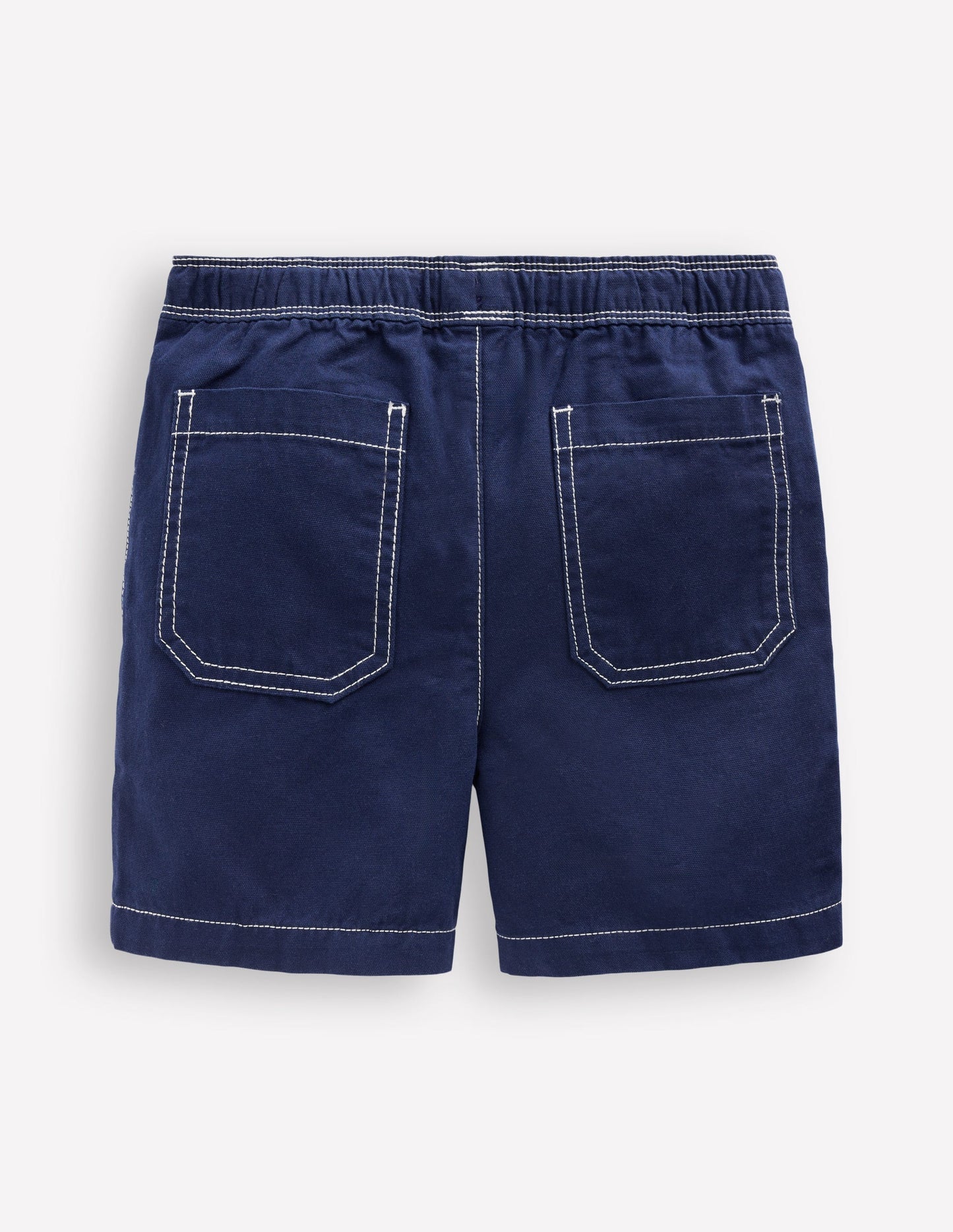Pull - On Cotton Shorts - Navy