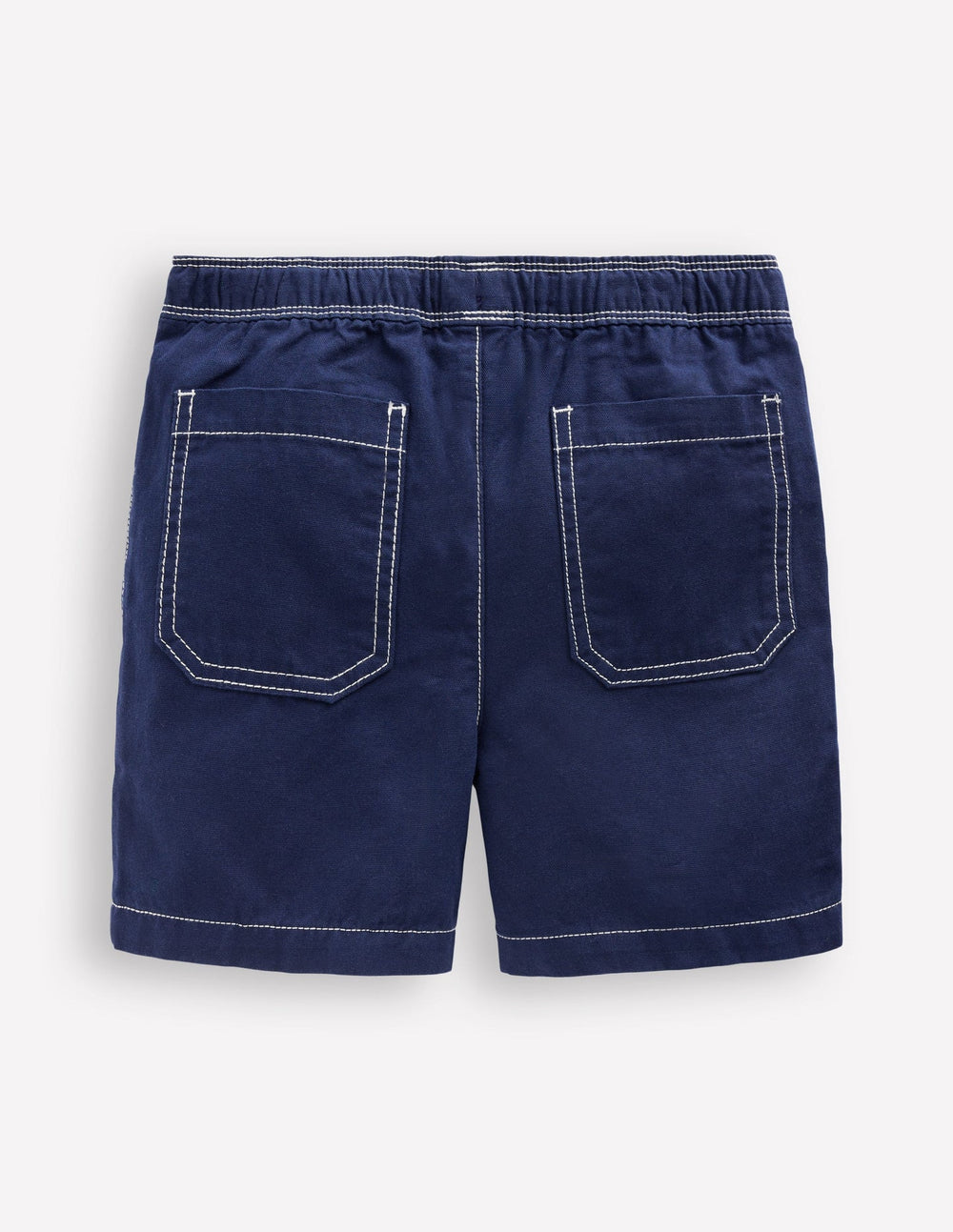 Pull - On Cotton Shorts - Navy